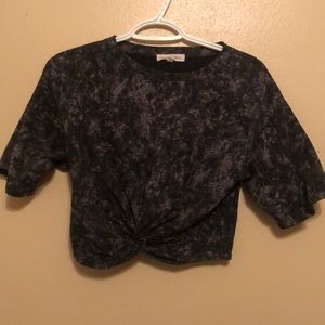 Honey punch tie dye crop knot top